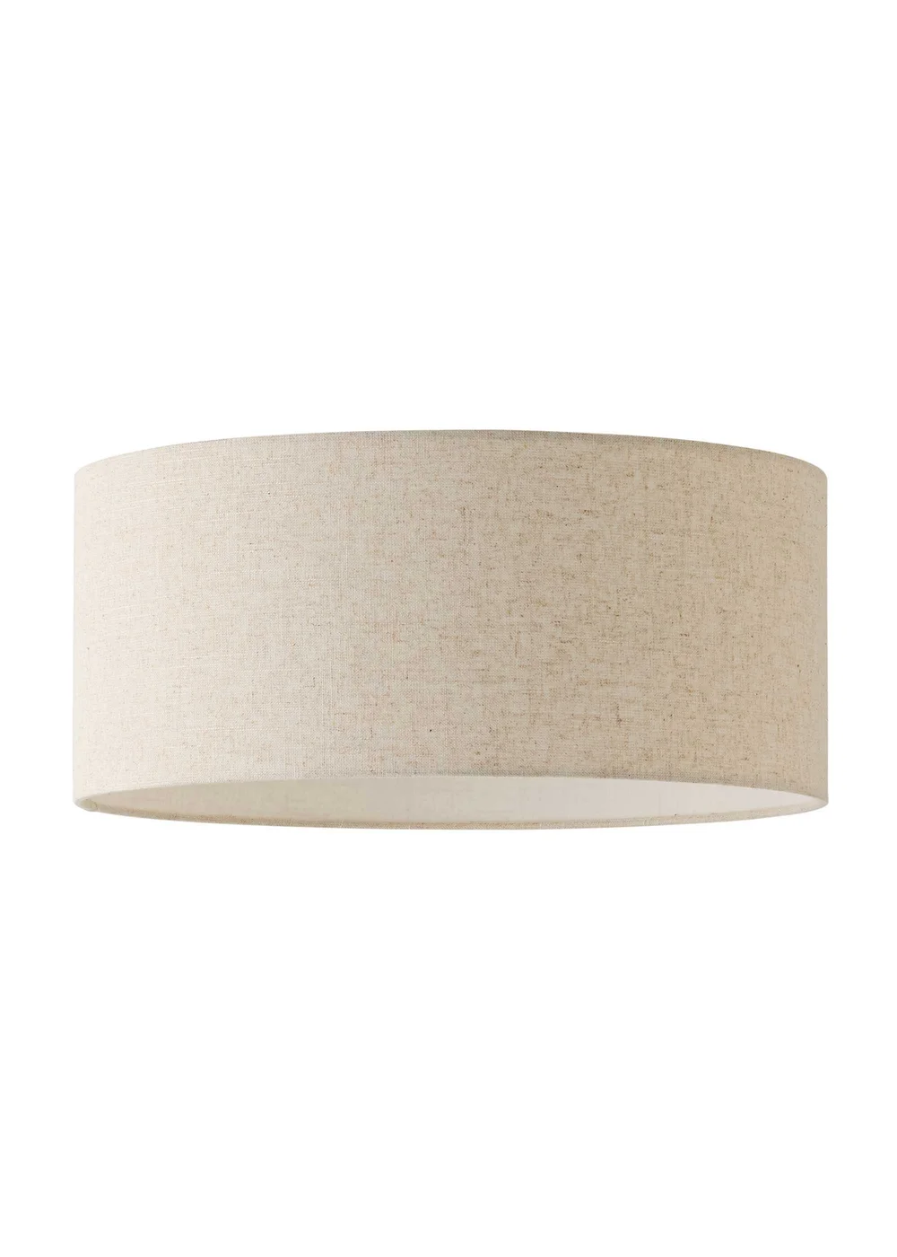 ValueLights Reni Natural Large Linen Squat Drum Shade 45cm - One Size Image 5