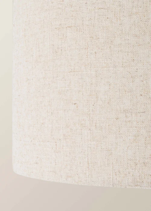 ValueLights Reni Natural Large Linen Squat Drum Shade 45cm - One Size Image 4