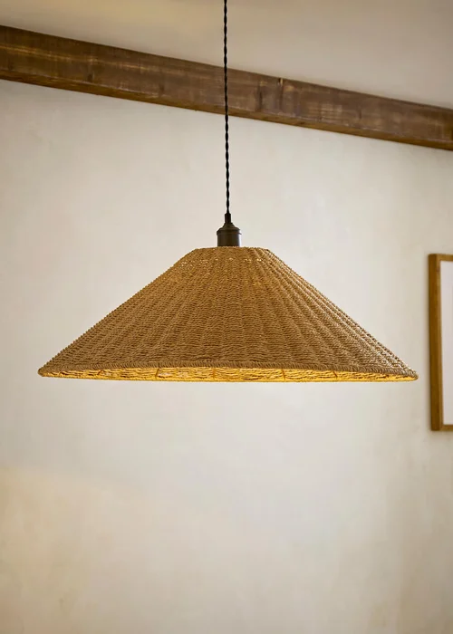 ValueLights Thelma Extra Large Conical Wicker Shade - One Size Image 1