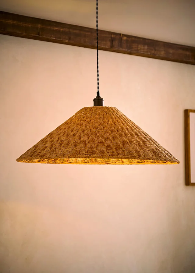 ValueLights Thelma Extra Large Conical Wicker Shade