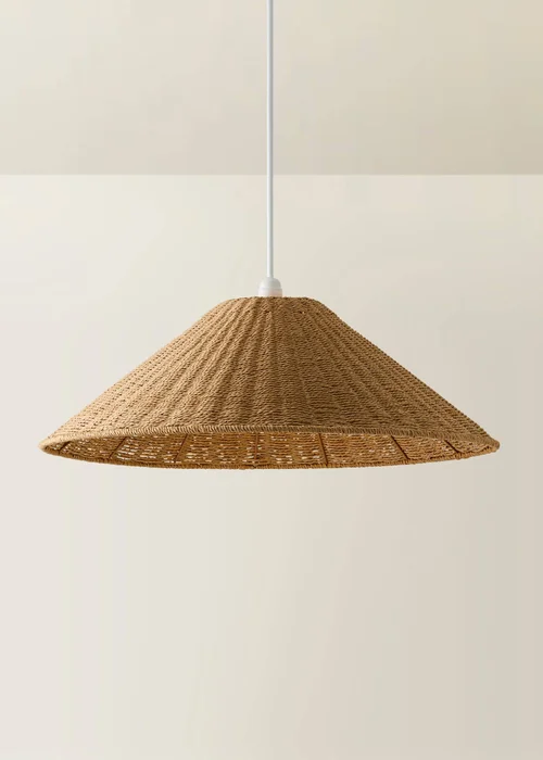 ValueLights Thelma Extra Large Conical Wicker Shade - One Size Image 3