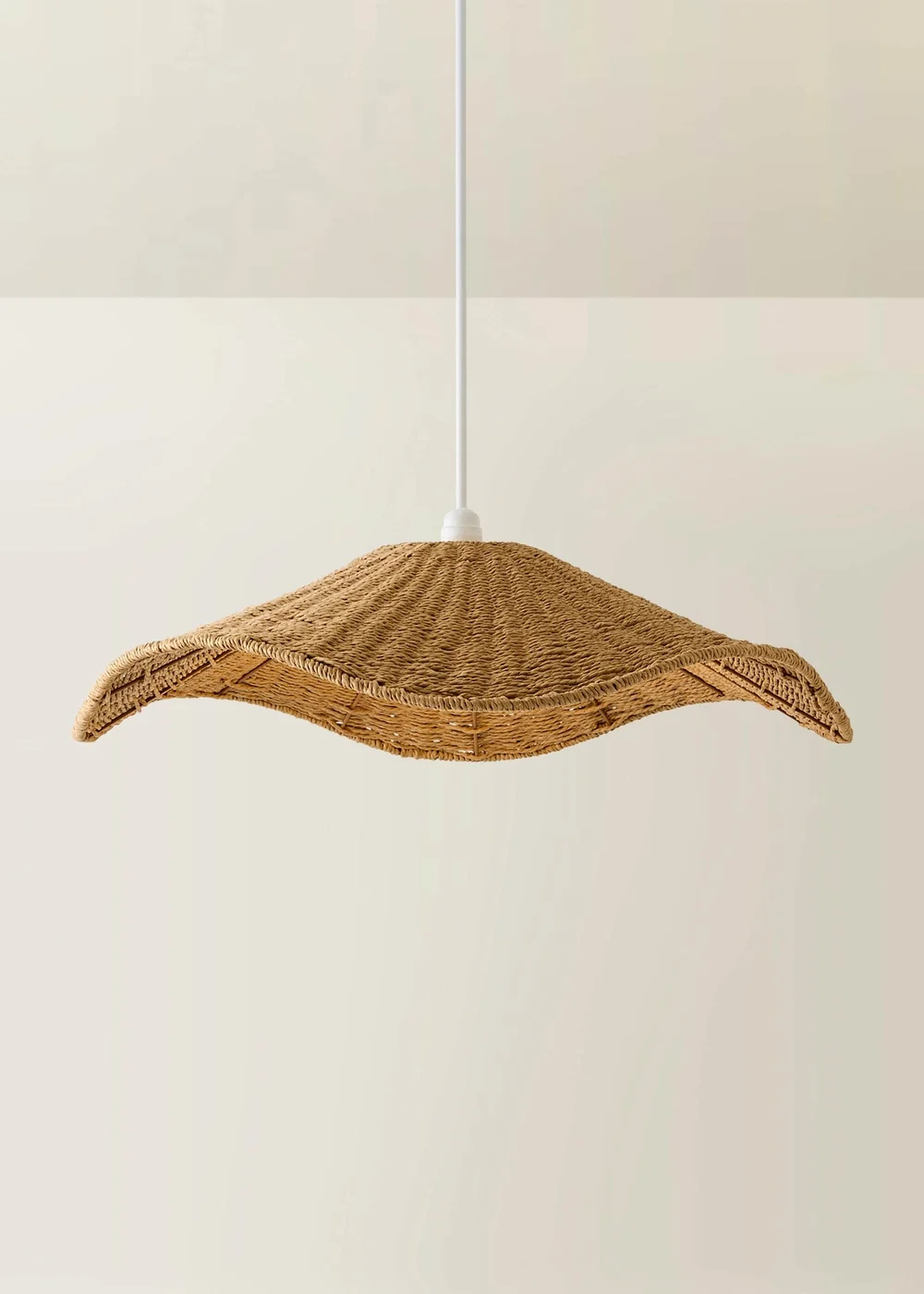 ValueLights Loretta Large Wicker Wave Ceiling Pendant Shade - One Size Image 3
