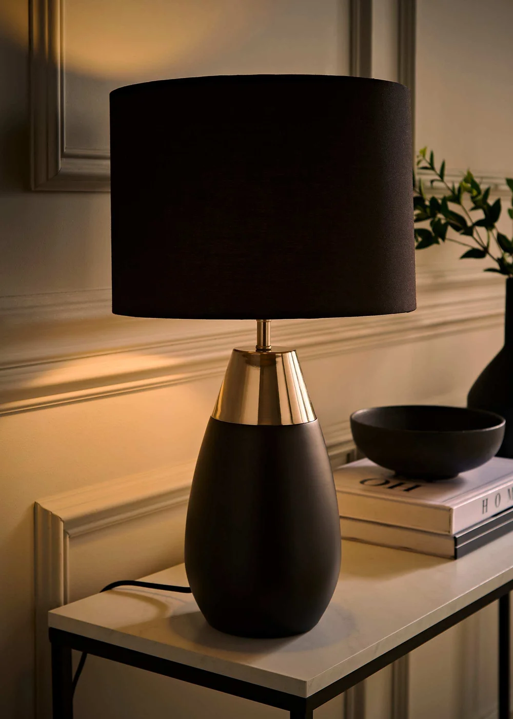 ValueLights Hurst Black Large Touch Table Lamp - One Size Image 2
