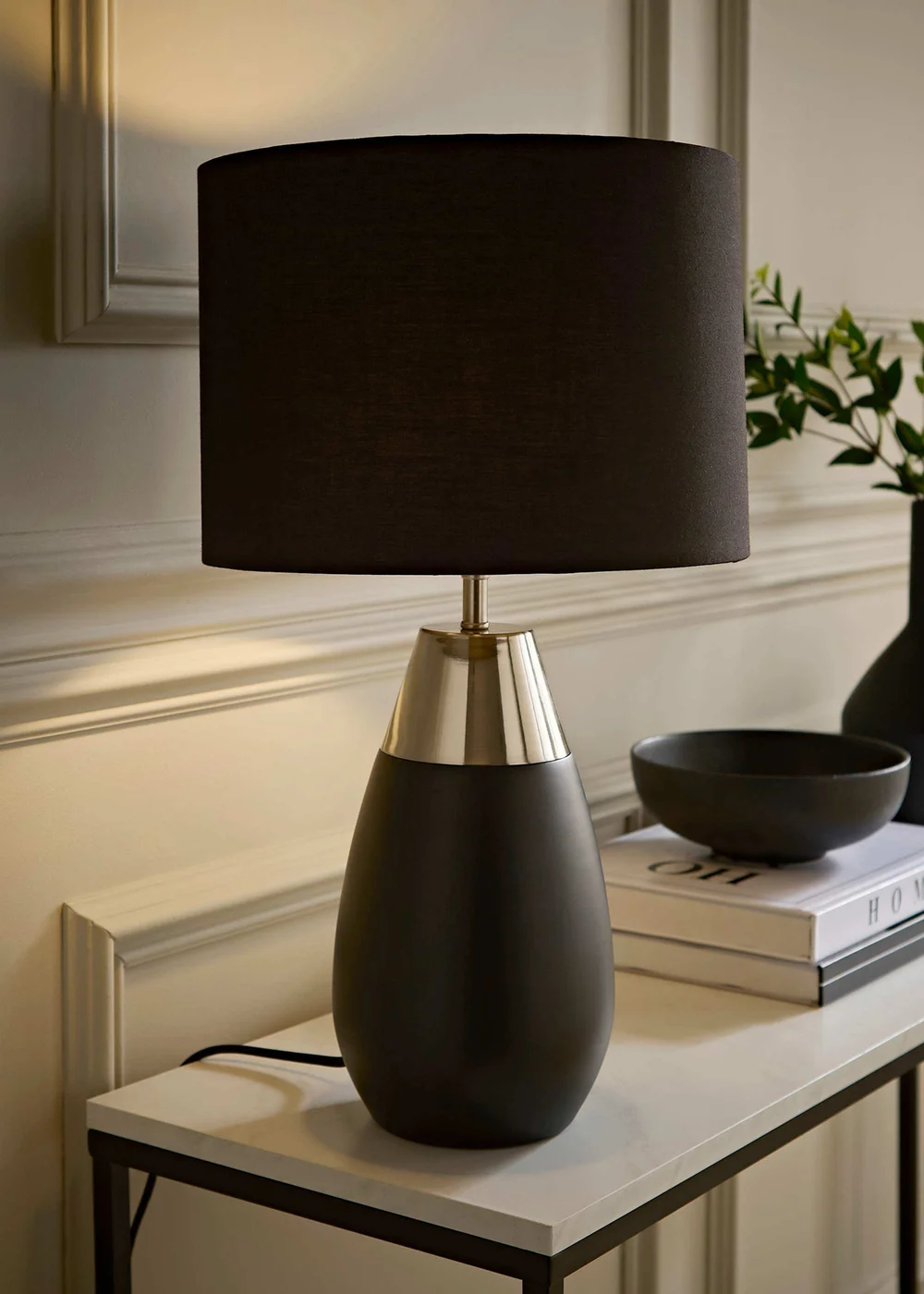 ValueLights Hurst Black Large Touch Table Lamp - One Size Image 1