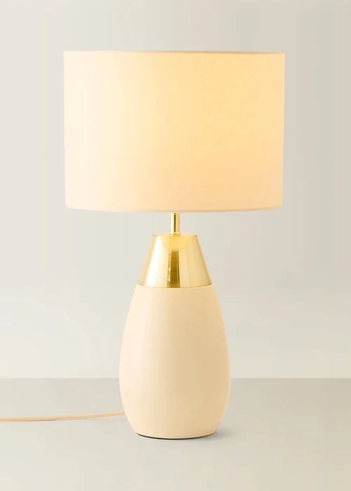 ValueLights Hurst Cream Large Touch Table Lamp - One Size Image 3
