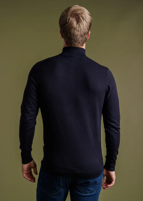 French Connection Navy 1/2 Zip Knitted Jumper - S Image 2