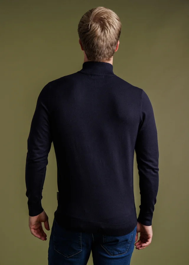 French Connection Navy 1/2 Zip Knitted Jumper
