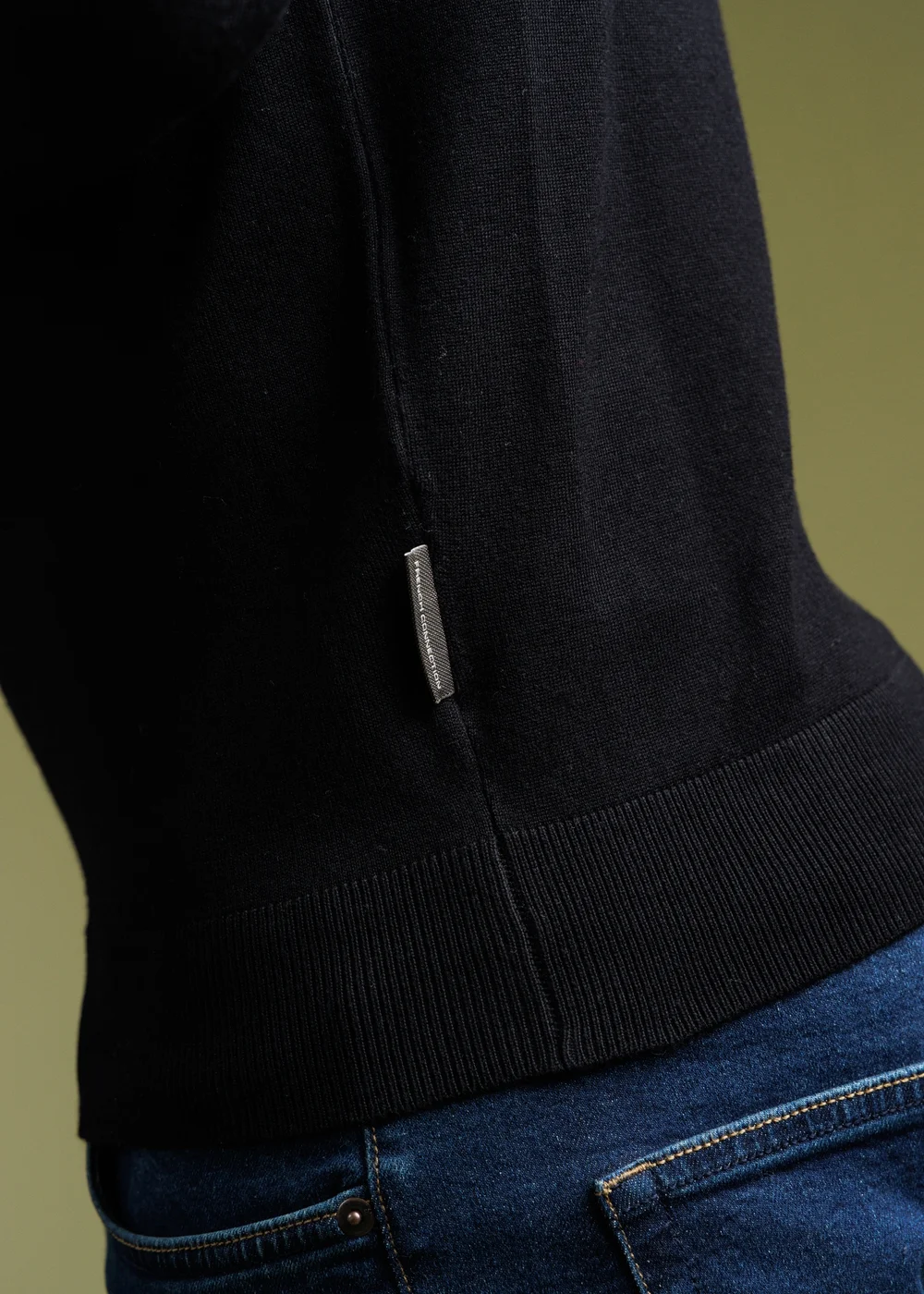 French Connection Black Crew Neck Long Sleeve Knitted Jumper - S Image 3