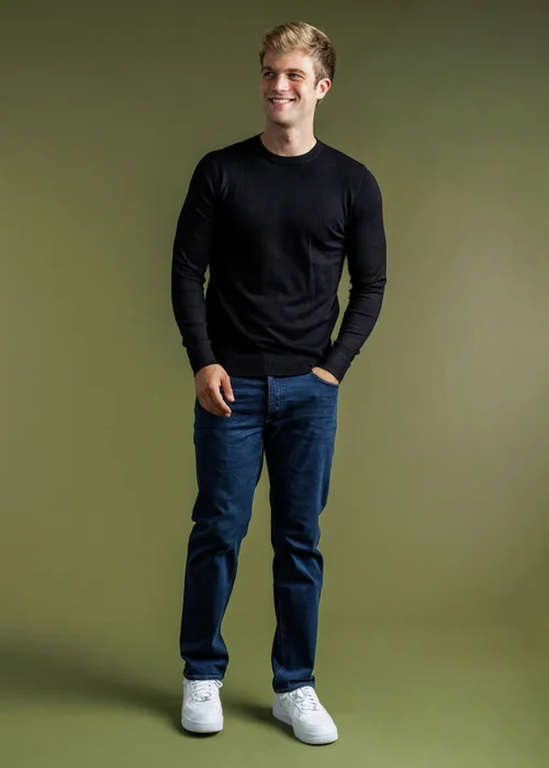 French Connection Black Crew Neck Long Sleeve Knitted Jumper - S Image 4