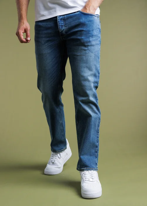 French Connection Blue Cotton Straight Leg Stretch Denim Jeans - 34 Image 1