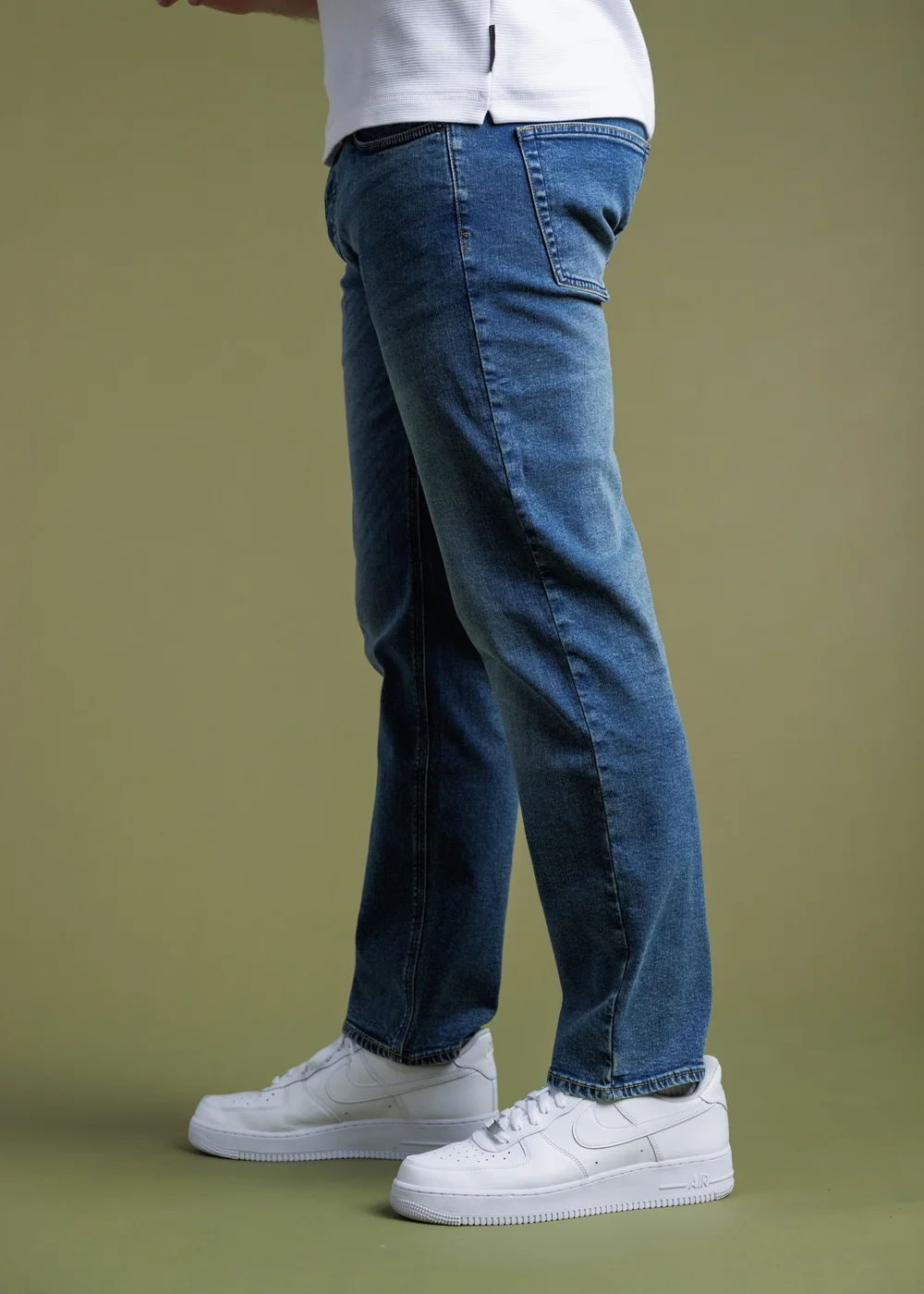 French Connection Blue Cotton Straight Leg Stretch Denim Jeans - 34 Image 3