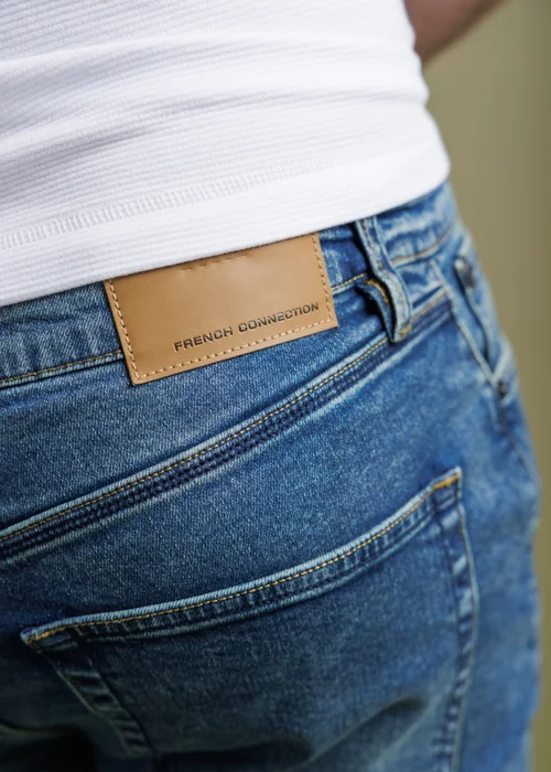 French Connection Blue Cotton Straight Leg Stretch Denim Jeans - 34 Image 5
