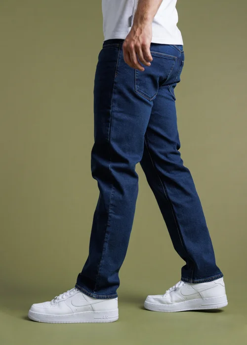 French Connection Dark Blue Cotton Straight Leg Stretch Denim Jeans - 34 Image 3