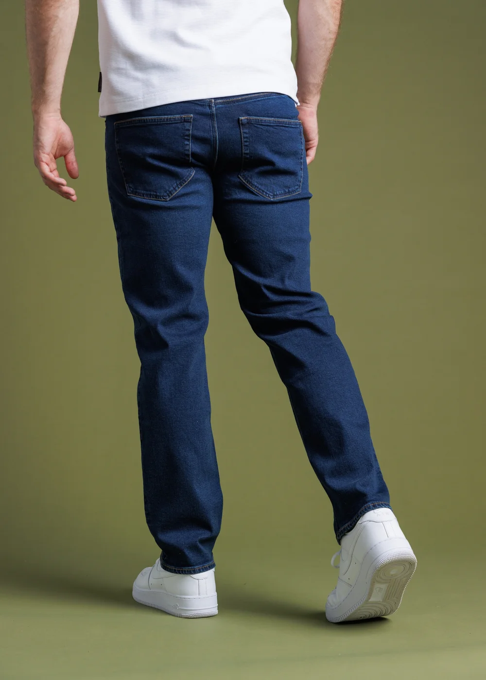 French Connection Dark Blue Cotton Straight Leg Stretch Denim Jeans - 34 Image 2