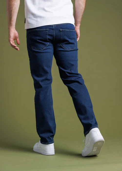 French Connection Dark Blue Cotton Straight Leg Stretch Denim Jeans - 34 Image 2