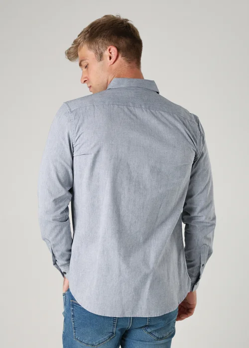 French Connection Navy Cotton Long Sleeve Oxford Shirt - S Image 2