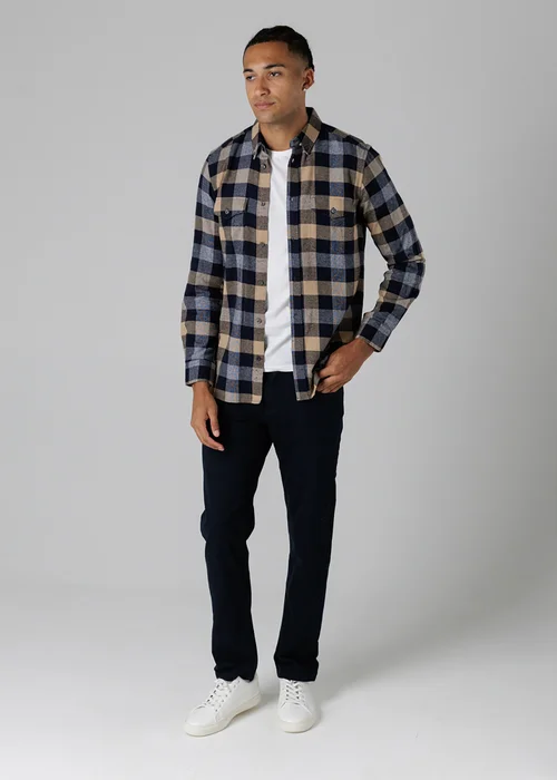 French Connection Ecru Cotton Large Gingham Flannel Long Sleeve Shirt - XL Image 4