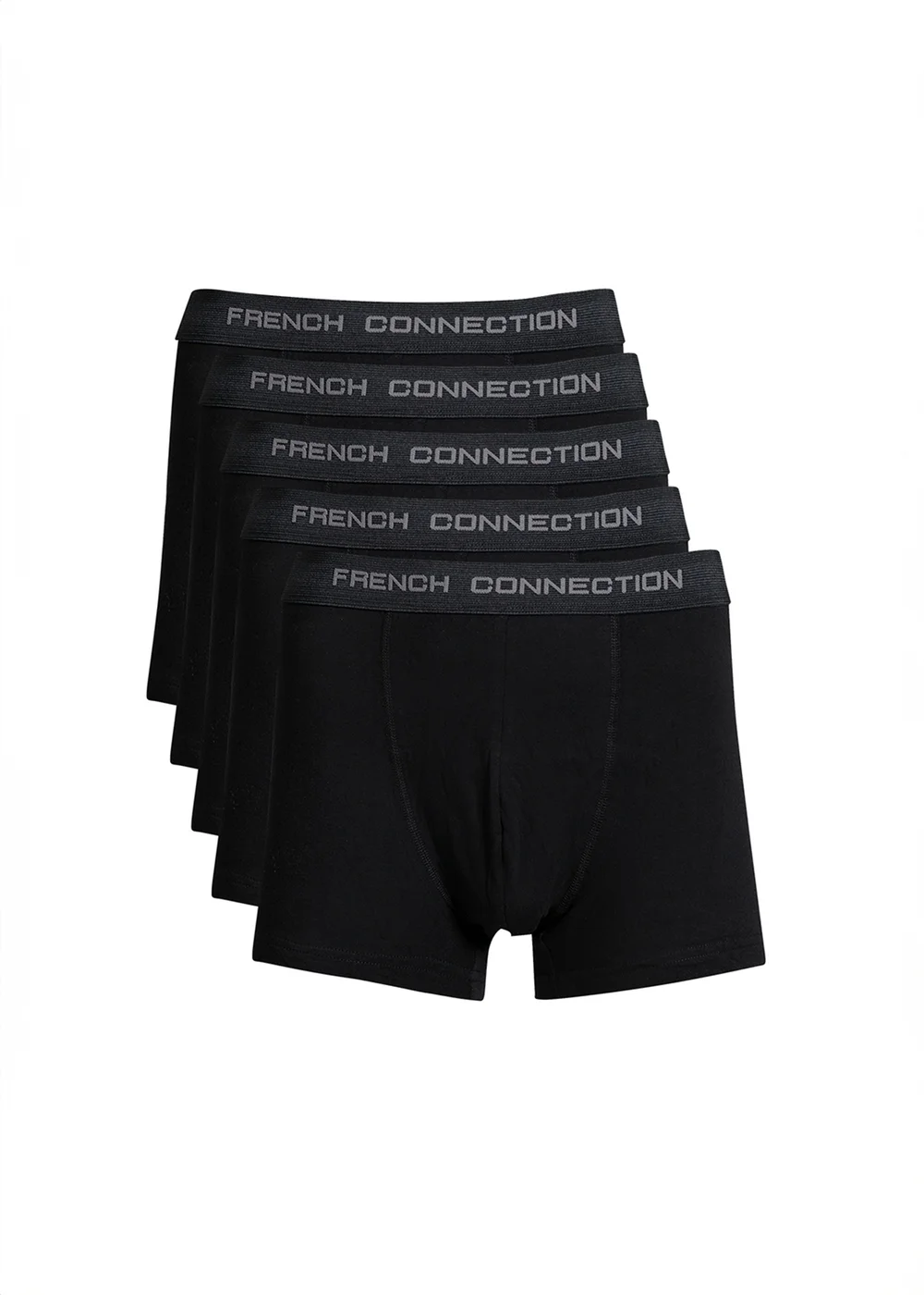 French Connection Black 5 Pack Cotton Stretch Boxers - S Image 1