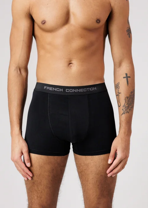 French Connection Black 5 Pack Cotton Stretch Boxers - S Image 2