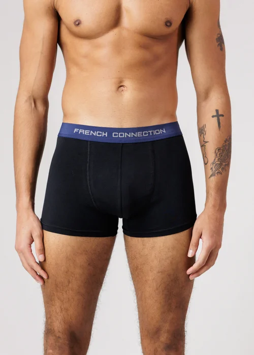 French Connection Blue 5 Pack Cotton Stretch Boxers - XL Image 2