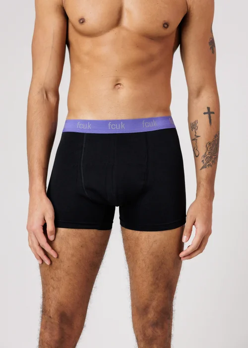 French Connection Blue 5 Pack FCUK Cotton Stretch Boxers - XL Image 4