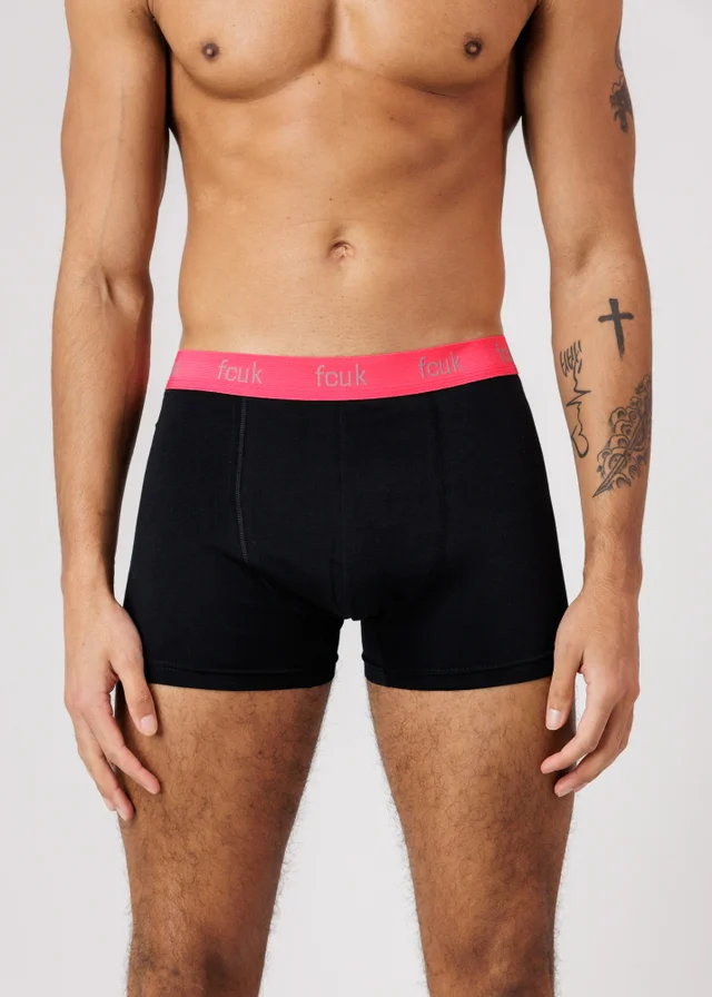 French Connection Blue 5 Pack FCUK Cotton Stretch Boxers