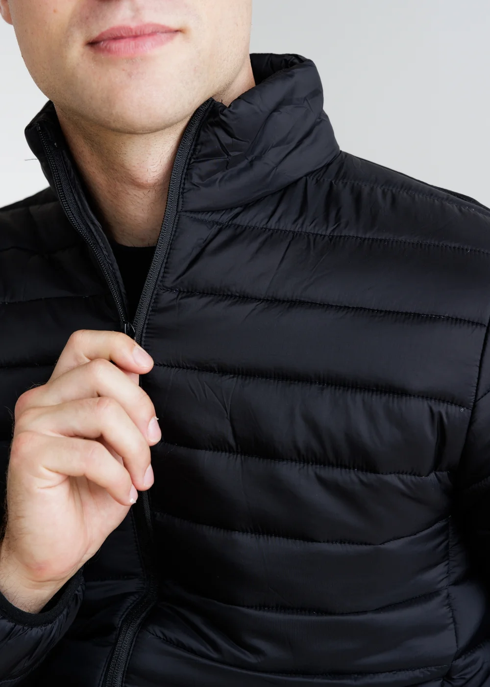 French Connection Black Superlight Funnel Neck Puffer Jacket - L Image 3