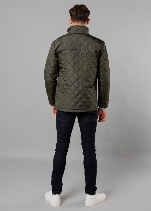 French Connection Khaki Funnel Neck Diamond Quilted Jacket - S Image 2