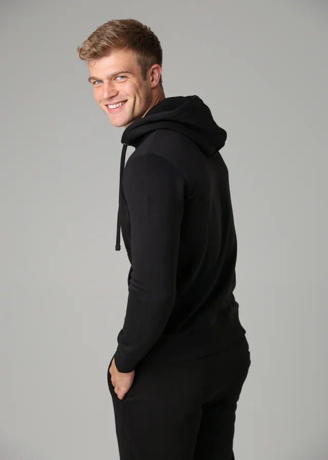 French Connection Black Cotton Blend Hoody