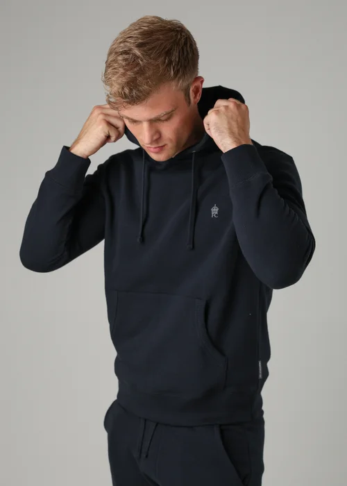 French Connection Navy Cotton Blend Hoody - 2XL Image 3