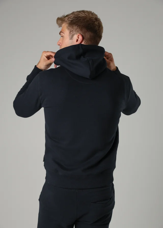 French Connection Navy Cotton Blend Hoody