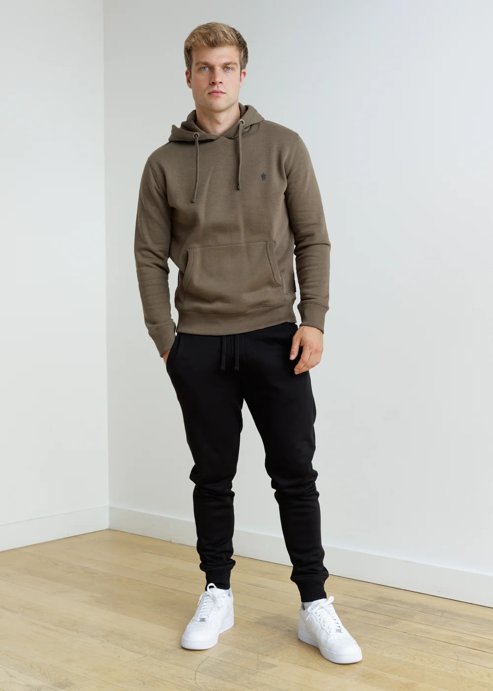 French Connection Khaki Cotton Blend Hoody - S Image 4