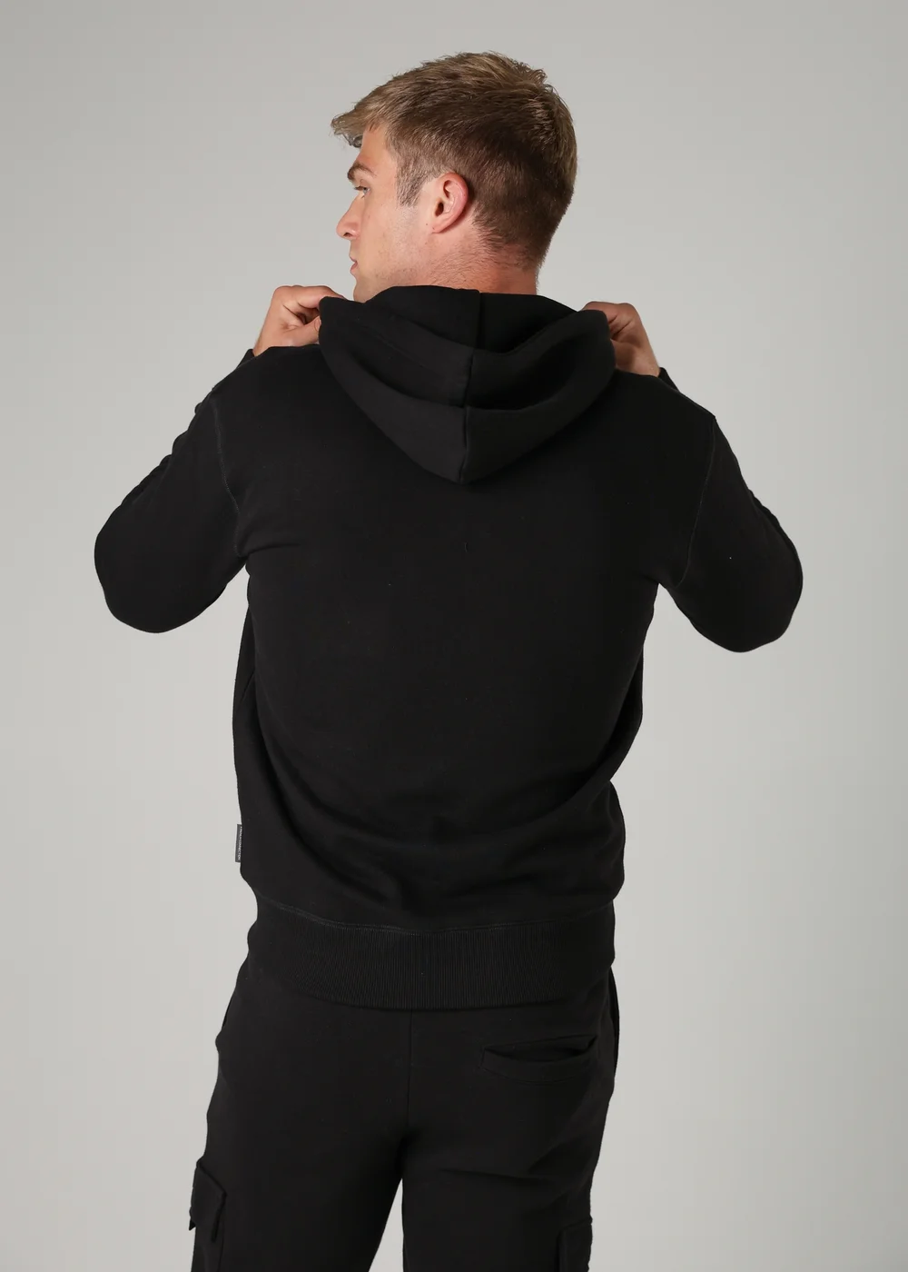 French Connection Black Cotton Blend Zip Hoody - S Image 2