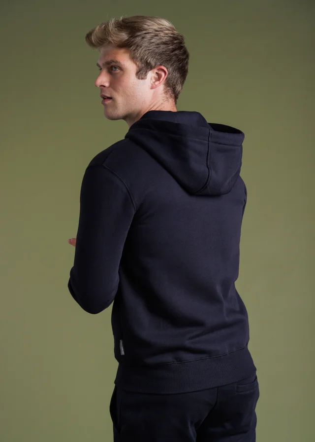 French Connection Navy Cotton Blend Zip Hoody