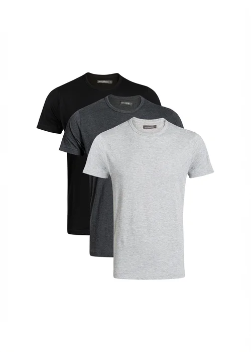 French Connection Black 3 Pack Cotton Crew Neck Short Sleeve T-Shirts - S Image 1