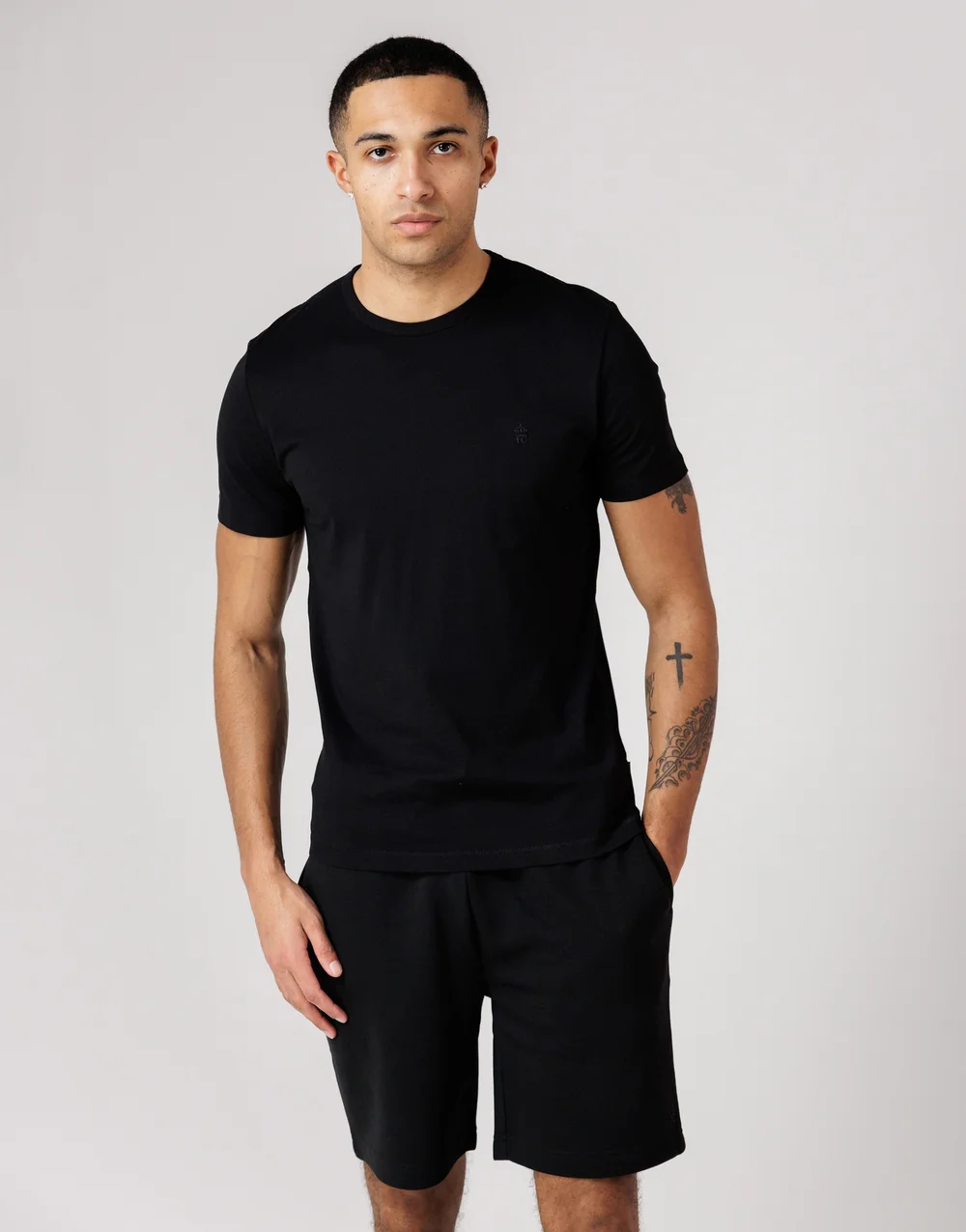 French Connection Black 3 Pack Cotton Crew Neck Short Sleeve T-Shirts - S Image 2