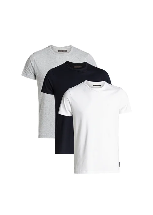 French Connection Navy 3 Pack Cotton Crew Neck Short Sleeve T-Shirts - S Image 1