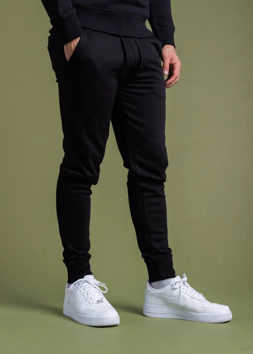French Connection Black Cotton Blend Joggers - L Image 1