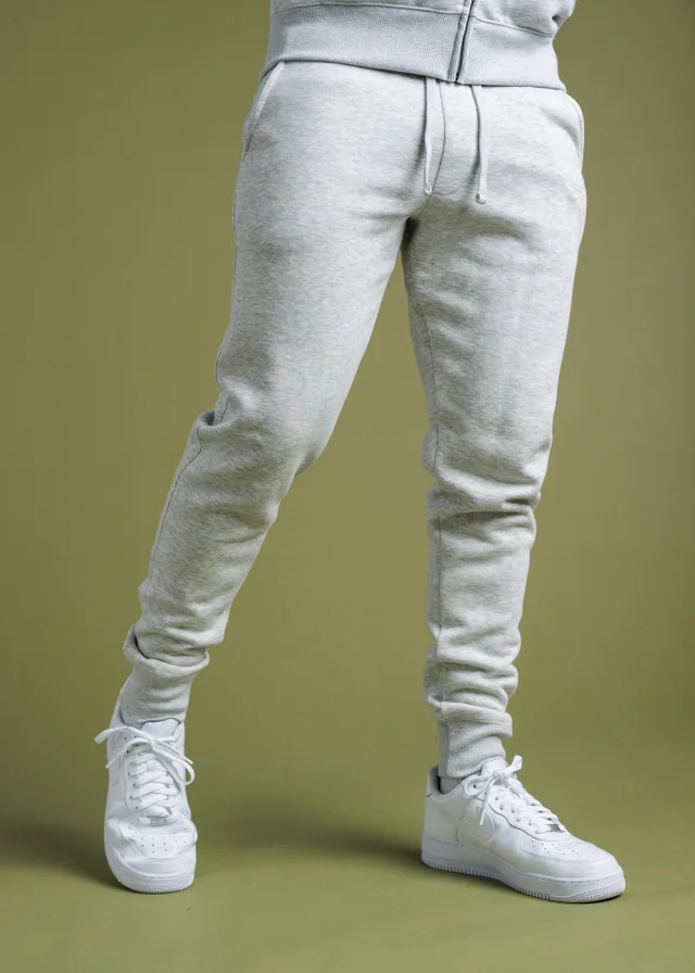 French Connection Light Grey Cotton Blend Joggers