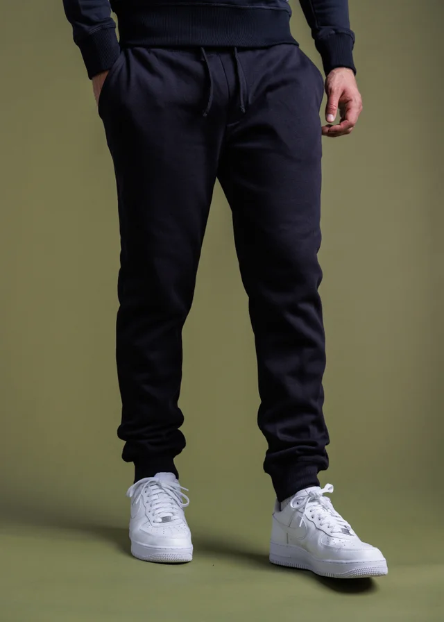 French Connection Navy Cotton Blend Joggers