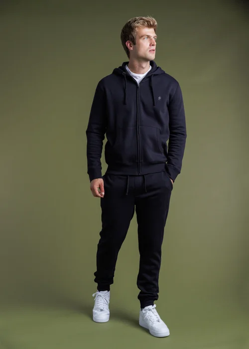French Connection Navy Cotton Blend Joggers - S Image 4