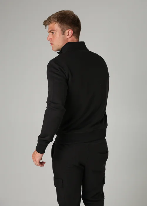 French Connection Black Cotton Blend Half-Zip Jumper - S Image 5