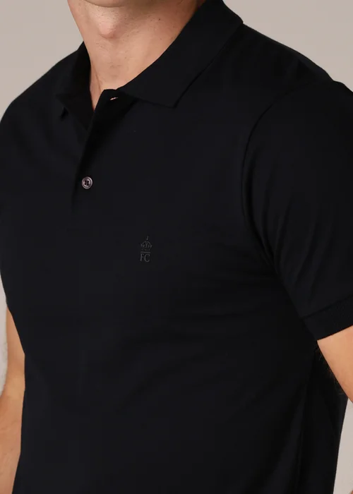 French Connection Black 3 Pack Cotton Short Sleeve Polo Shirts - M Image 4