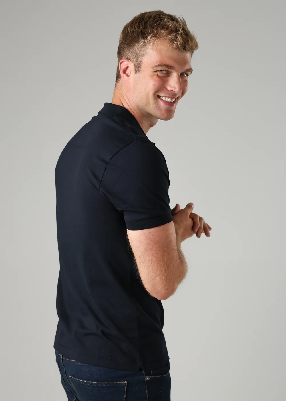 French Connection Black 3 Pack Cotton Short Sleeve Polo Shirts - M Image 3