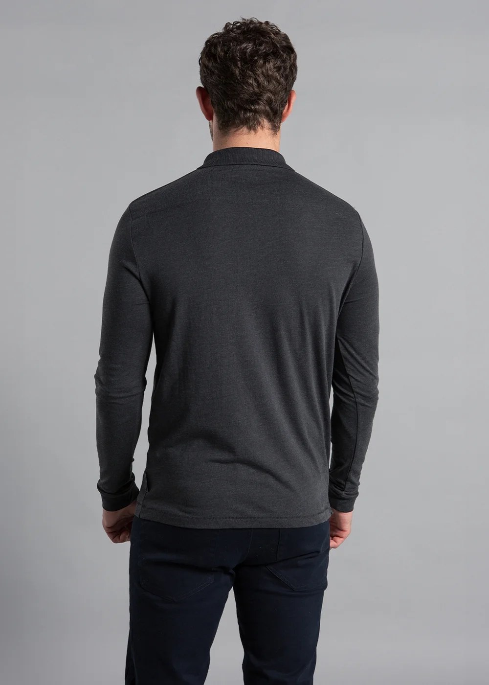 French Connection Black 2 Pack Cotton Long Sleeve Polo Shirts - S Image 3