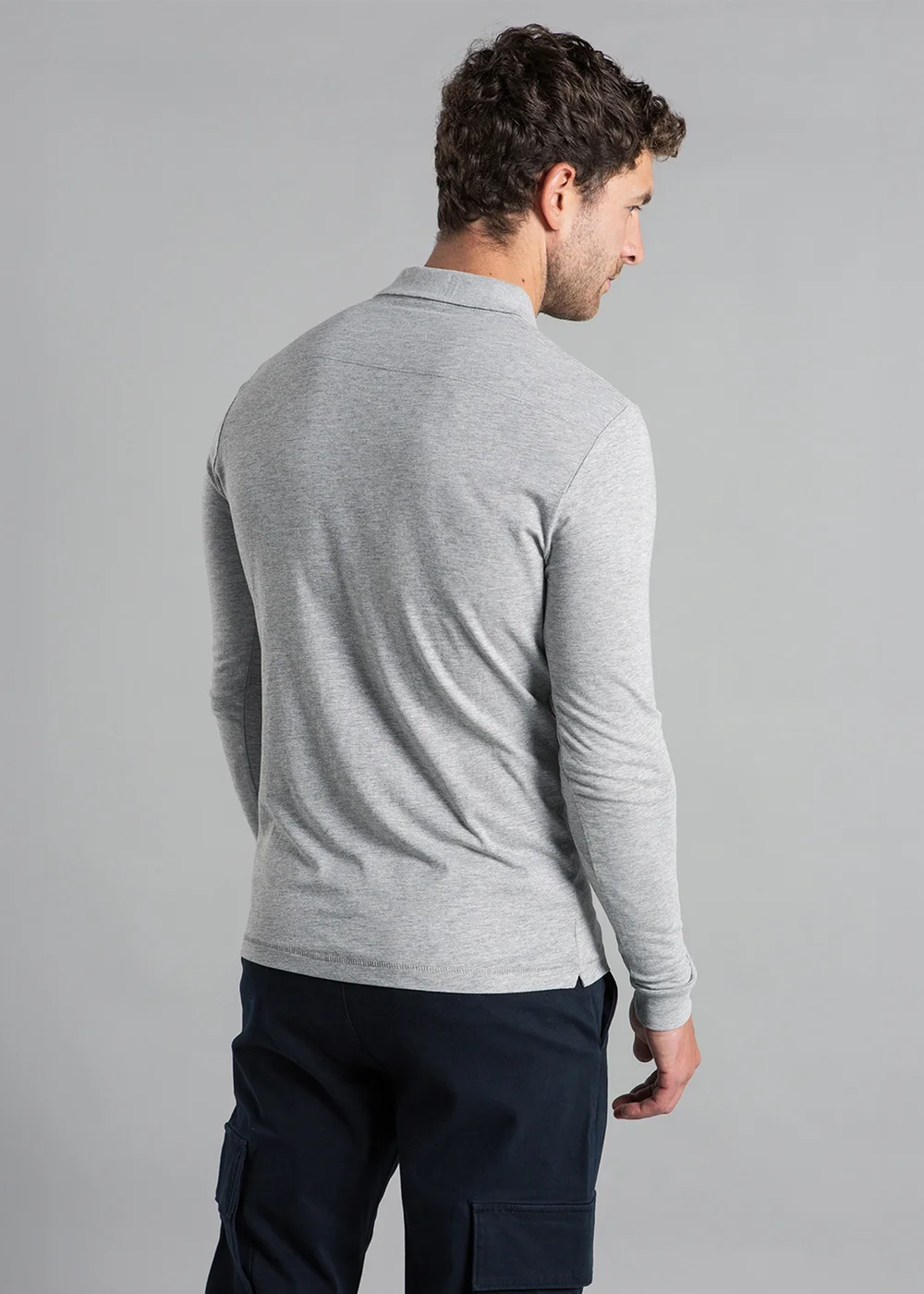 French Connection Navy 2 Pack Cotton Long Sleeve Polo Shirts - S Image 3