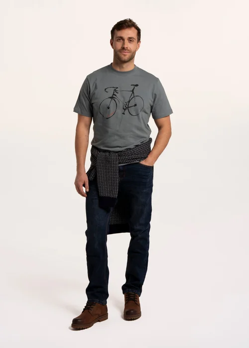 Brakeburn Green Mornington Sketched Bike T-Shirt - L Image 1