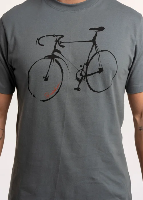 Brakeburn Green Mornington Sketched Bike T-Shirt - L Image 4