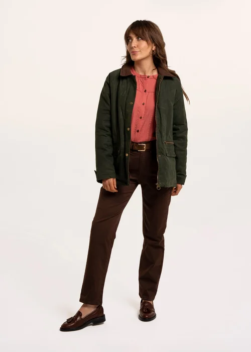 Brakeburn Green Pear Cord Collar Barn Jacket - 18 Image 1
