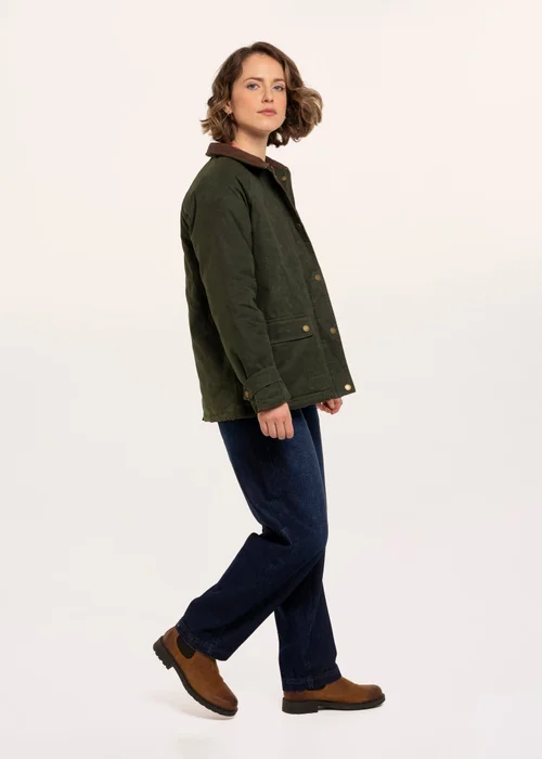 Brakeburn Green Pear Cord Collar Barn Jacket - 18 Image 3